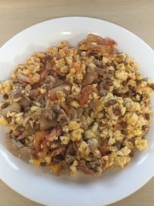 糖質制限に最適で超簡単な豆腐チャーハンレシピ