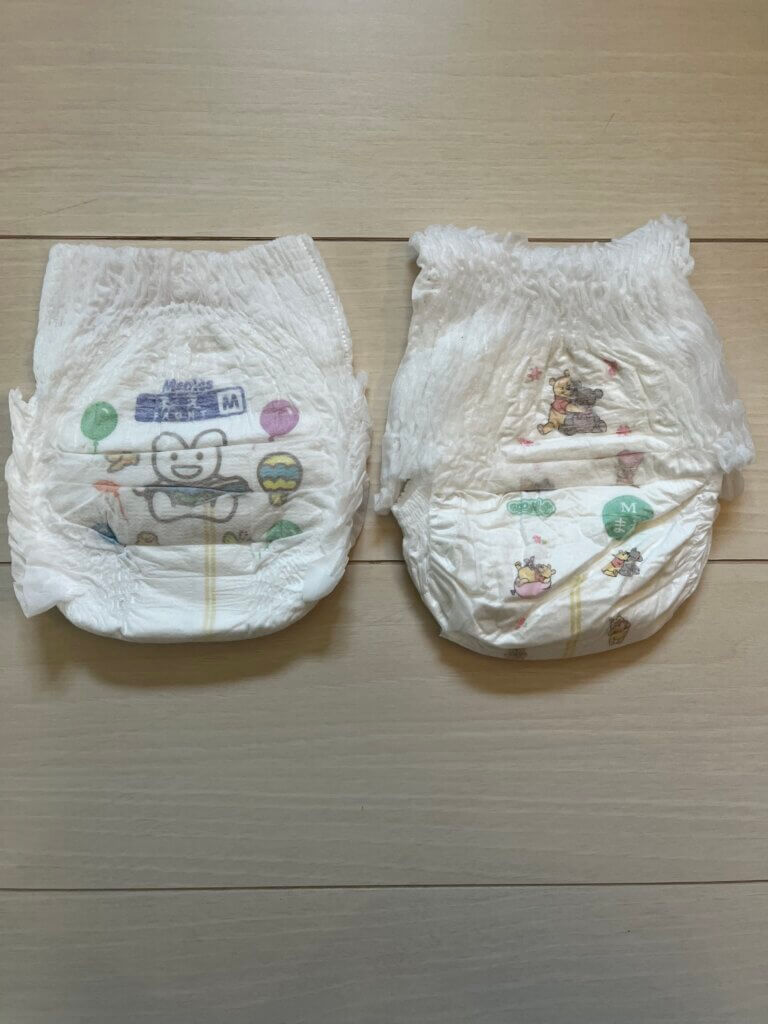 メリーズとグーンのパンツMサイズ比較